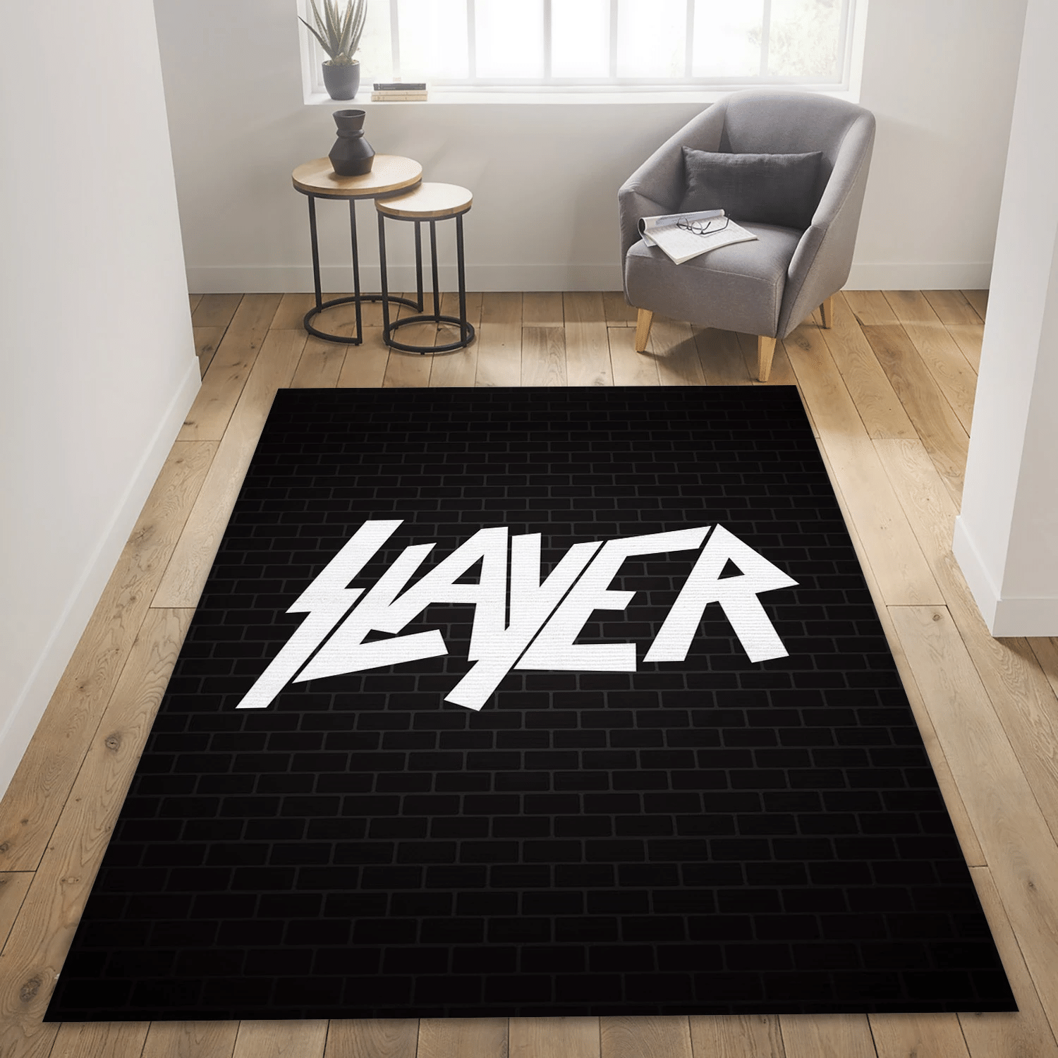 Slayer Wall Area Rug, Living Room Rug - US Gift Decor - Indoor Outdoor Rugs 1