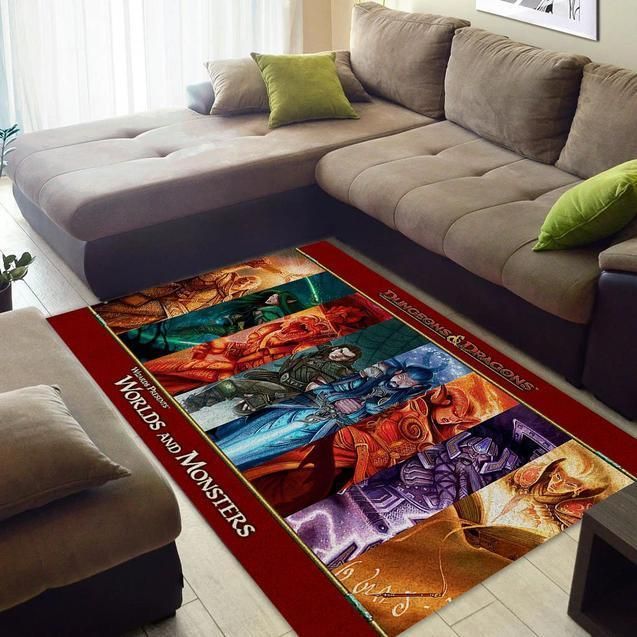 Dungeons And Dragons Worlds And Monsters Area Rug Chrismas Gift - Indoor Outdoor Rugs 1