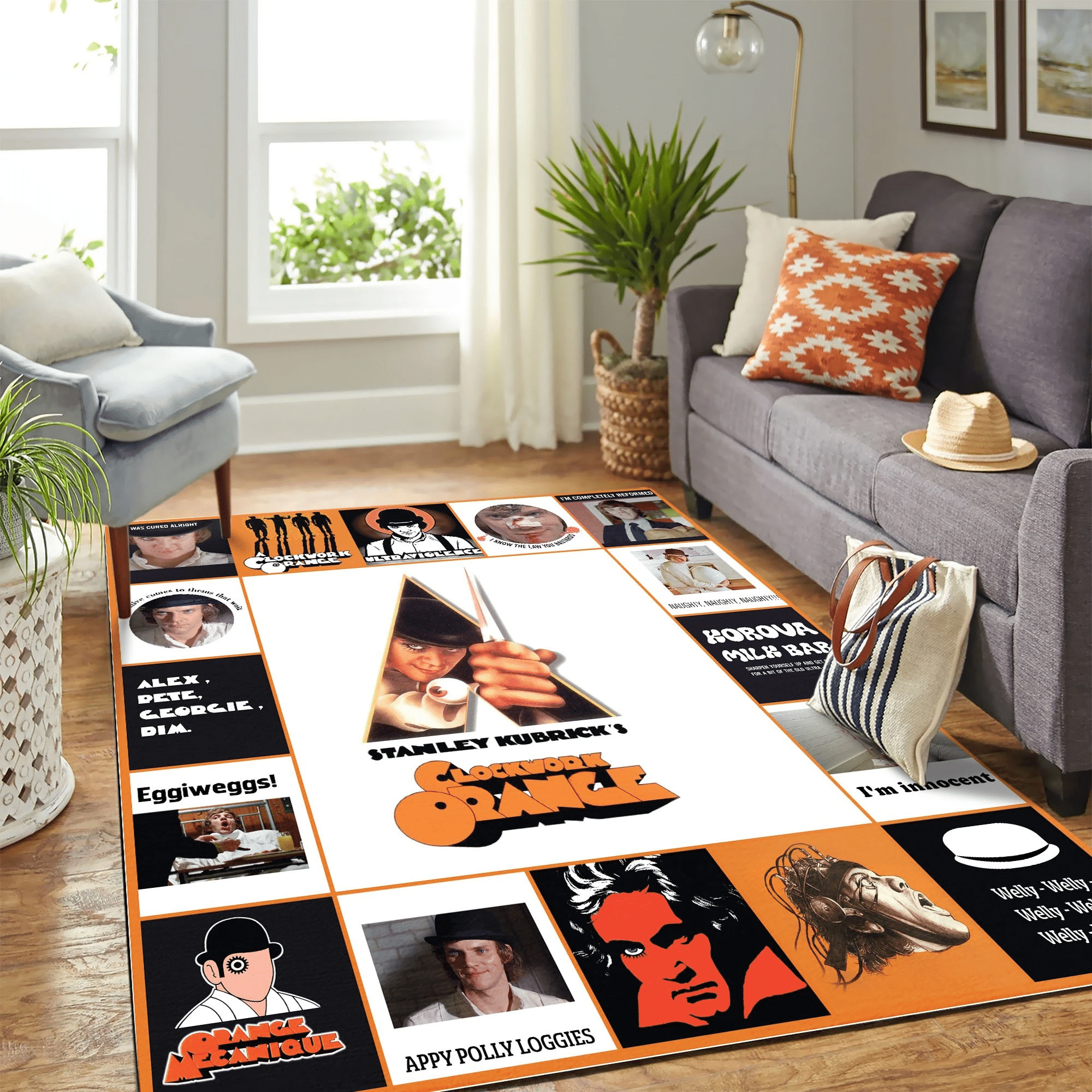 A Clockwork Orange T Shirt Quilt For Fans Mk Carpet Area Rug Chrismas Gift - Indoor Outdoor Rugs 1