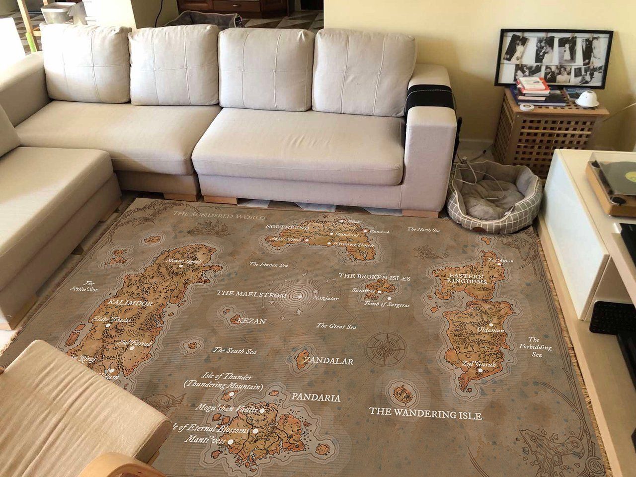 Wow Azeroth Map High Resolution Area Rug Chrismas Gift - Indoor Outdoor Rugs 1