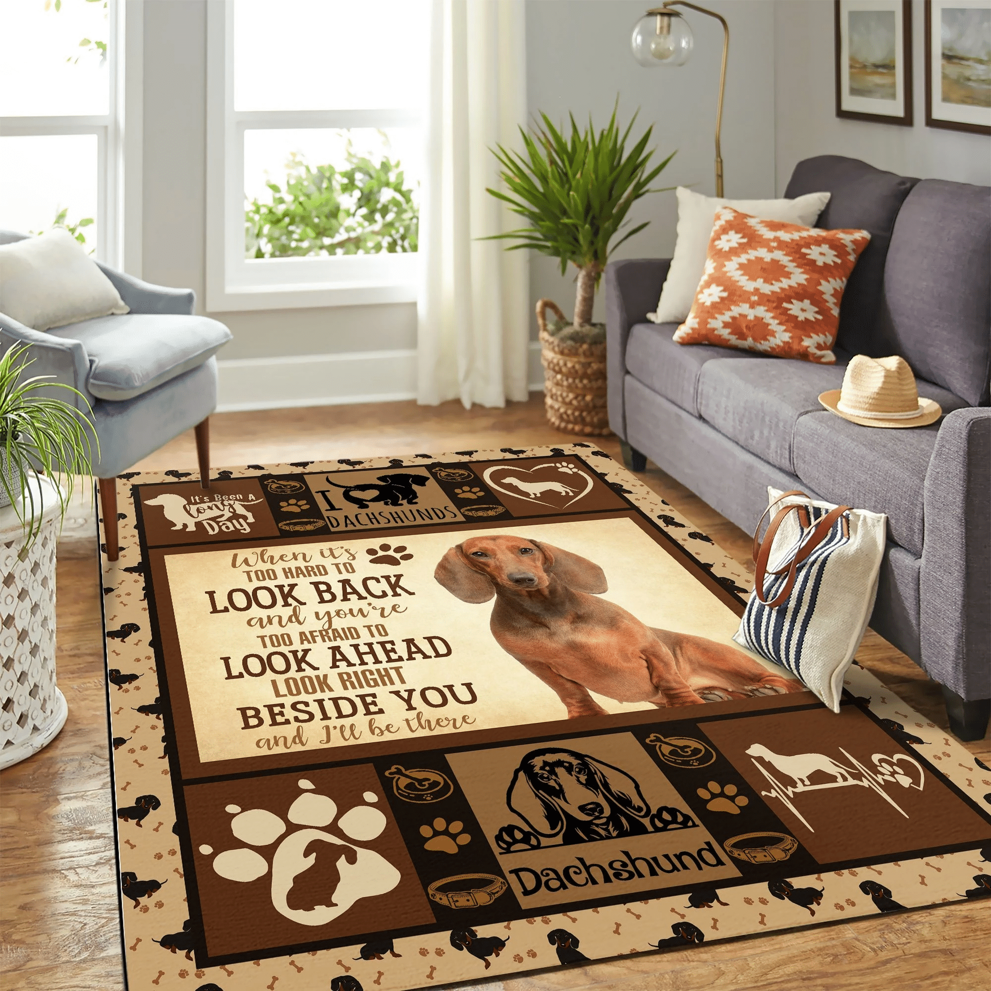 Dachshund New Quilt Copy Mk Carpet Area Rug Chrismas Gift - Indoor Outdoor Rugs 1