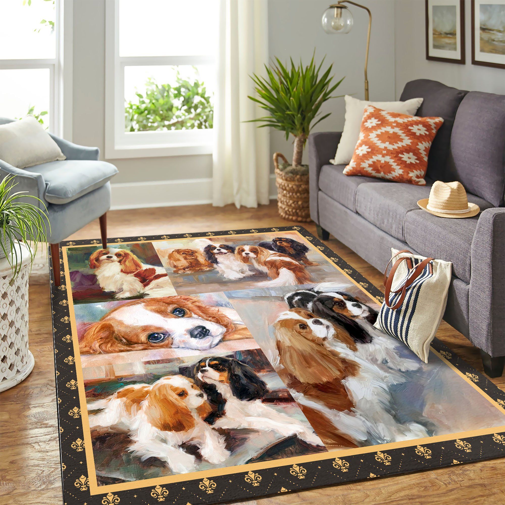 Limited Edition Quilt Blanket Cavalier King Charles Spaniel Dog Mk Carpet Area Rug Bbda Chrismas Gift - Indoor Outdoor Rugs 1