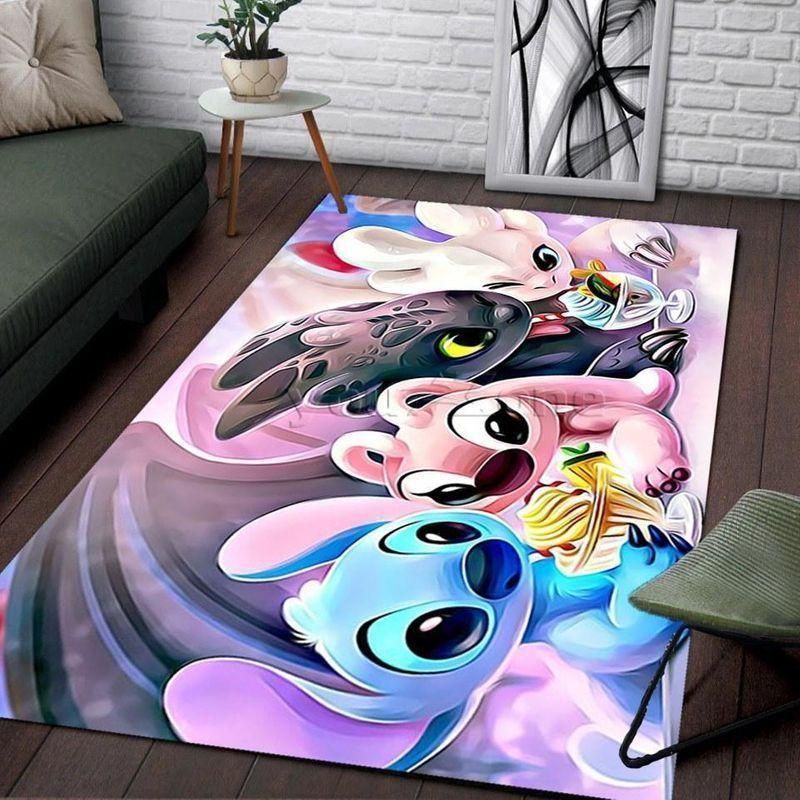 Disney Fans Stitch Family Area Rug Chrismas Gift - Indoor Outdoor Rugs 1