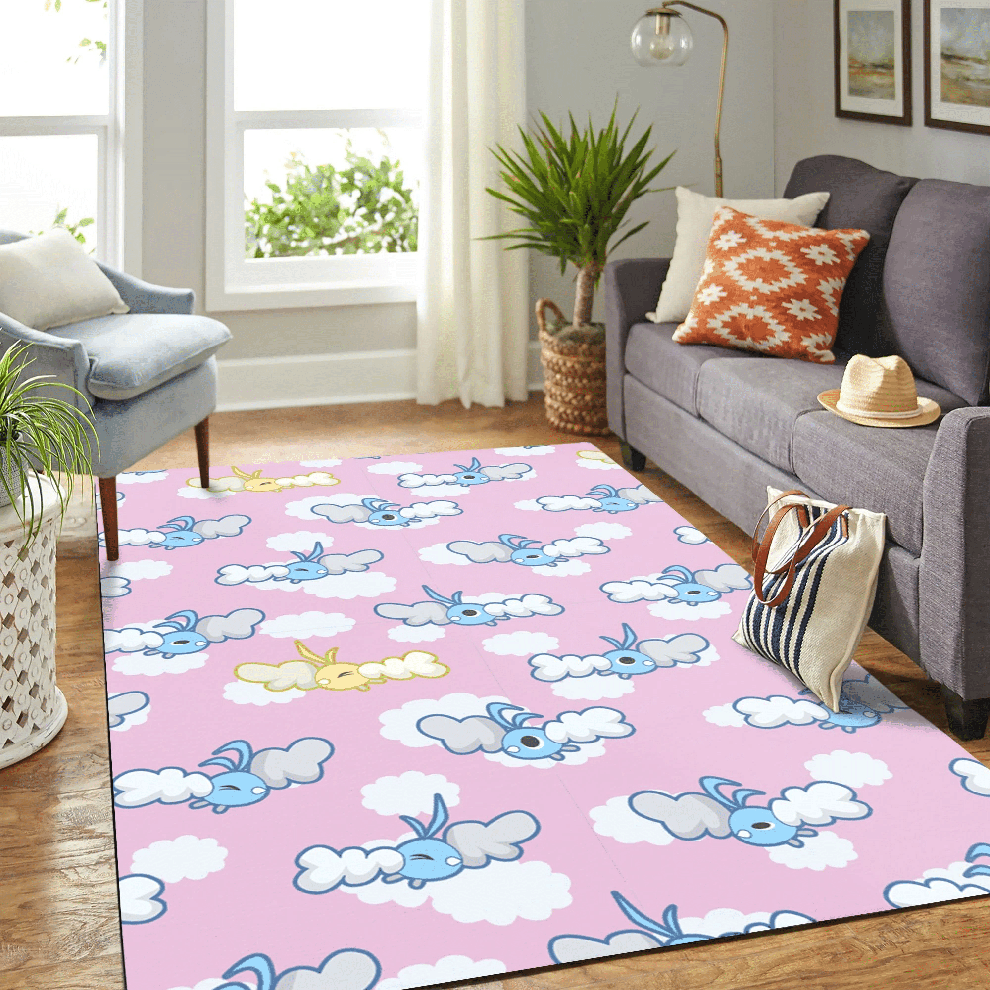 Pokemon Bird Pattern Carpet Floor Area Rug Chrismas Gift - Indoor Outdoor Rugs 1