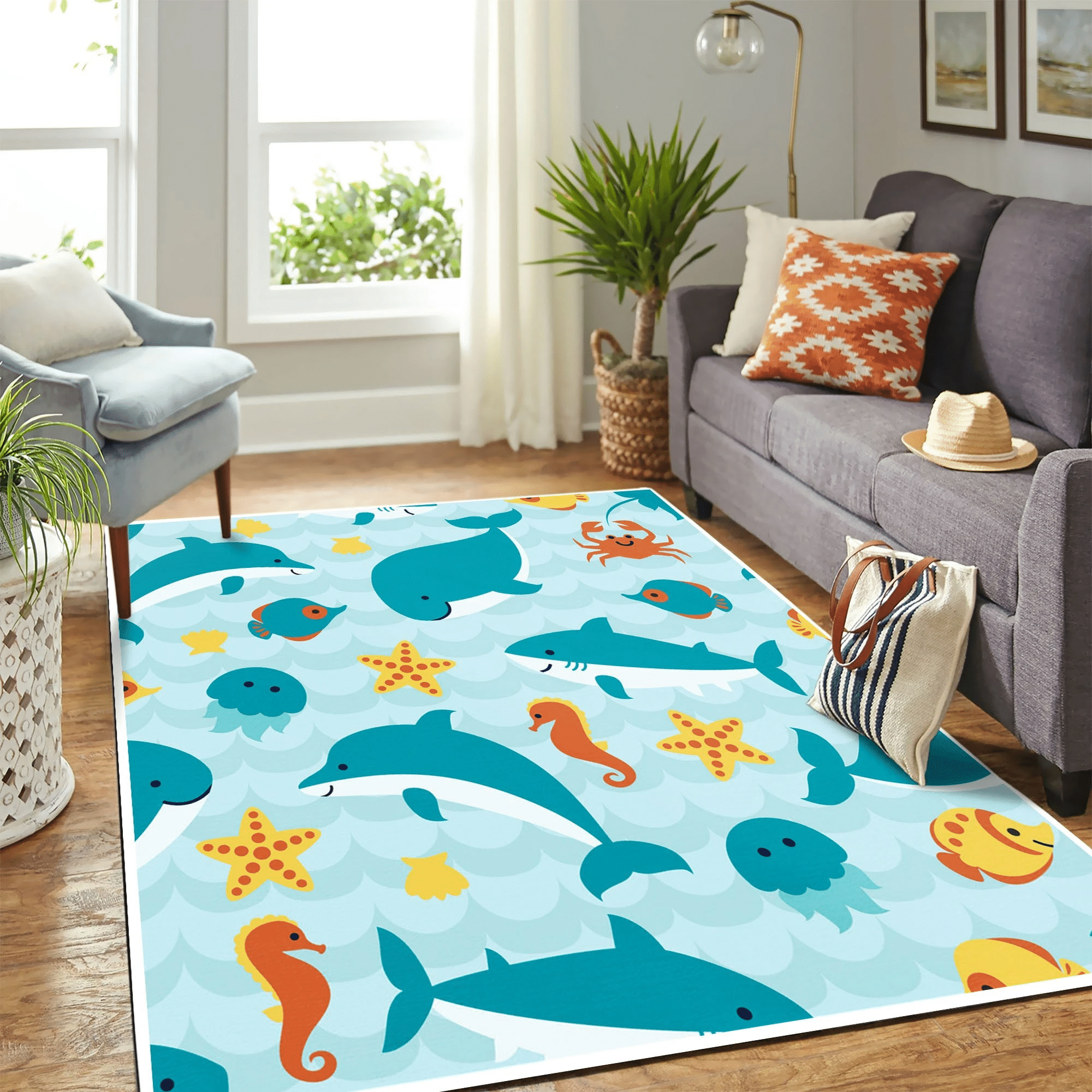 Ocean Pattern Mk Carpet Area Rug Chrismas Gift - Indoor Outdoor Rugs 1