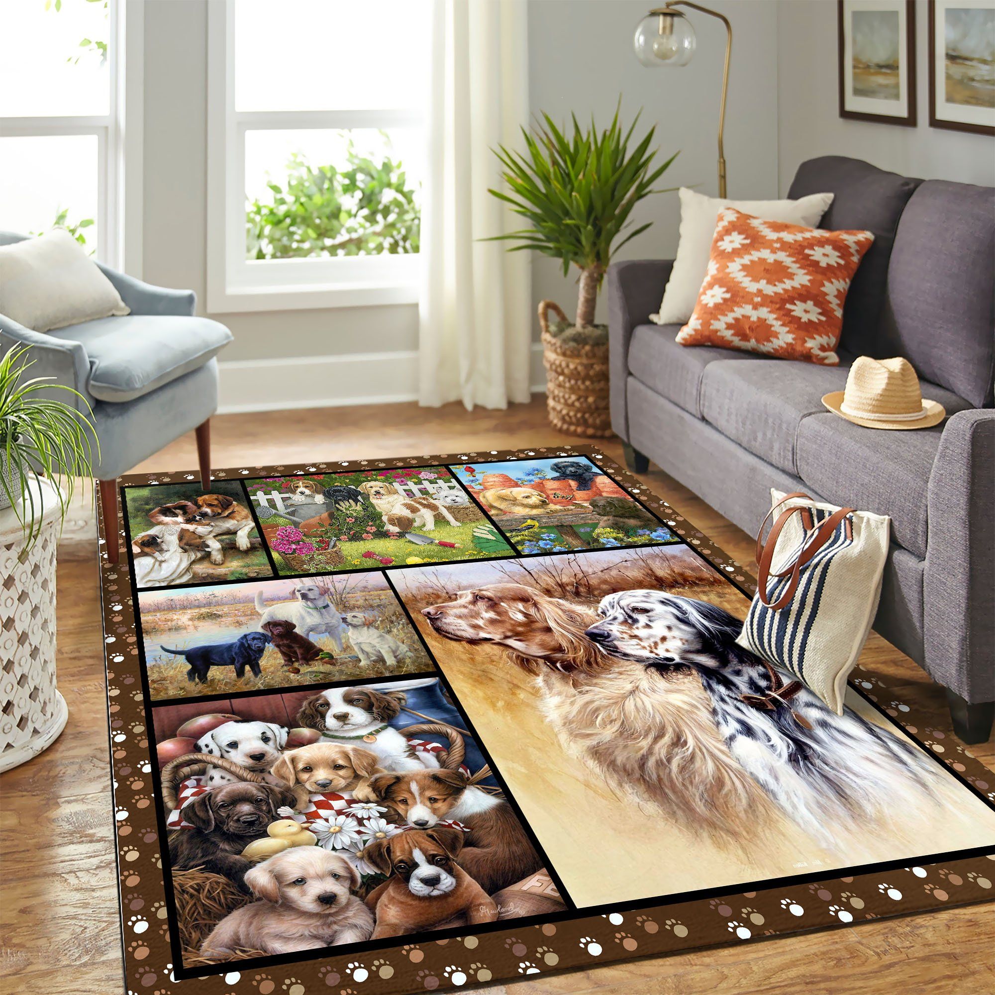Dogs And Puppies Mk Carpet Area Rug Chrismas Gift - Indoor Outdoor Rugs 1