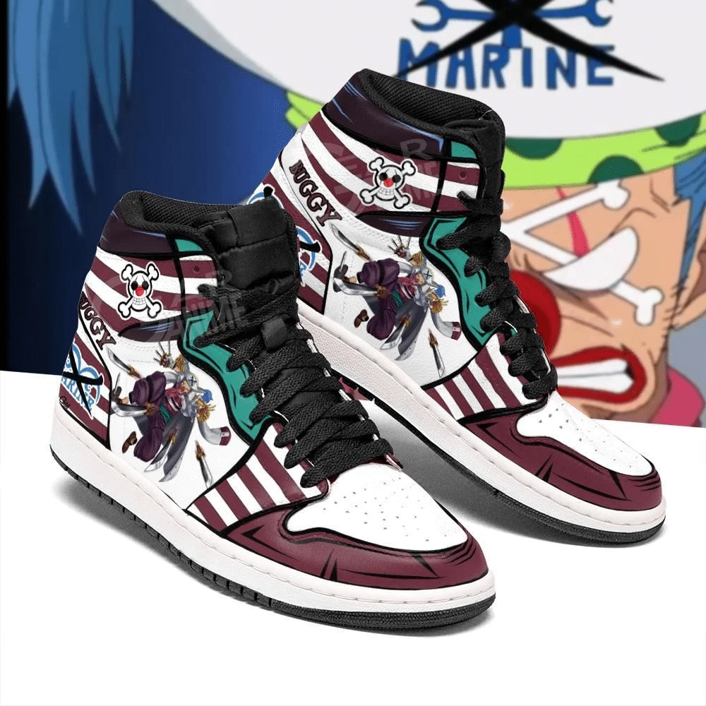 Captain Buggy Priates One Piece Anime Fan Mn06 Air Jordan Shoes Sport Sneakers