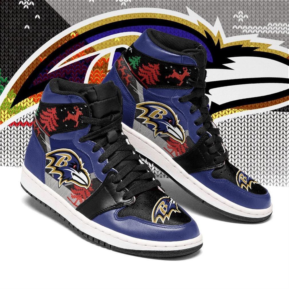 Christmas Baltimore Ravens Nfl Air Jordan Shoes Sport Sneaker Boots Shoes