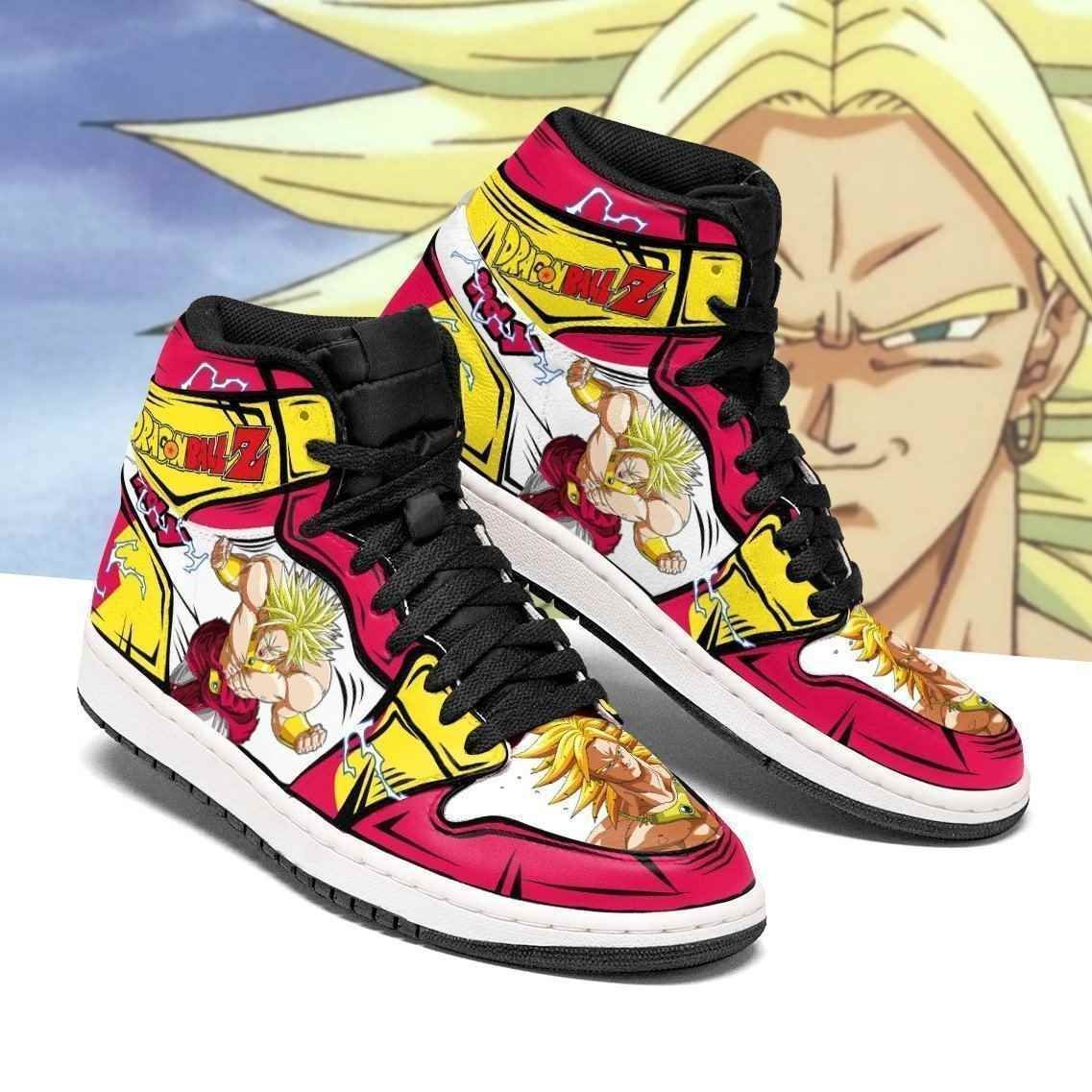 Broly Dragon Ball Z Anime Sneakers Air Jordan Shoes Sport