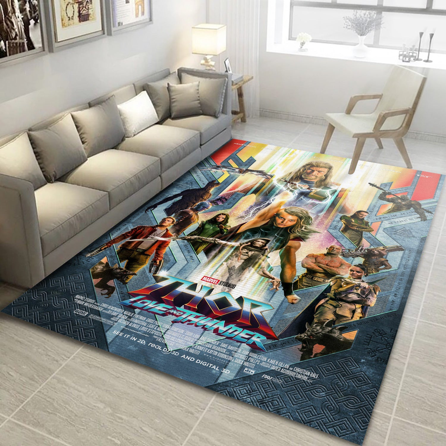 Thor Love And Thunder Movie Area Rug, Bedroom Rug - Home US Decor - Indoor Outdoor Rugs 1