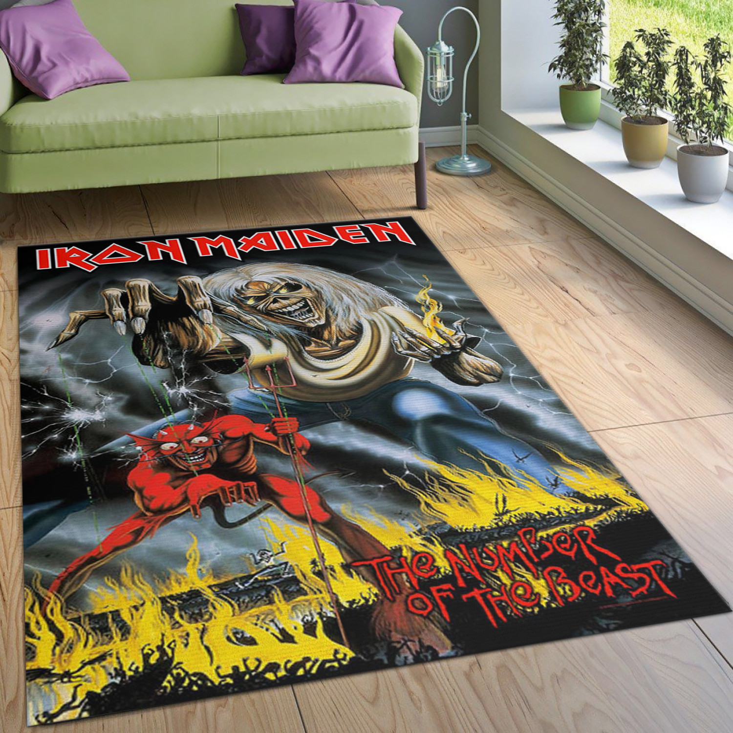 Iron Maiden Area Rug Rugs For Living Room Rug Home Decor 1