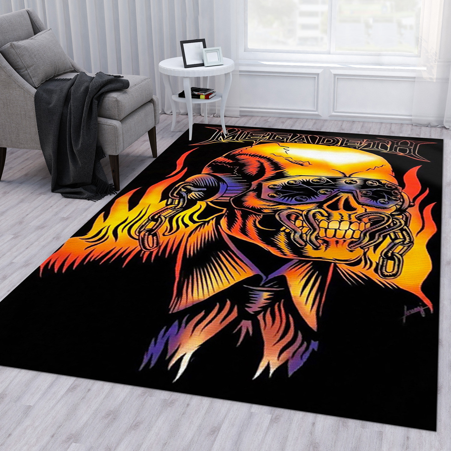 Megadeth Band Area Rug Music Floor Decor Carpet Titles 3