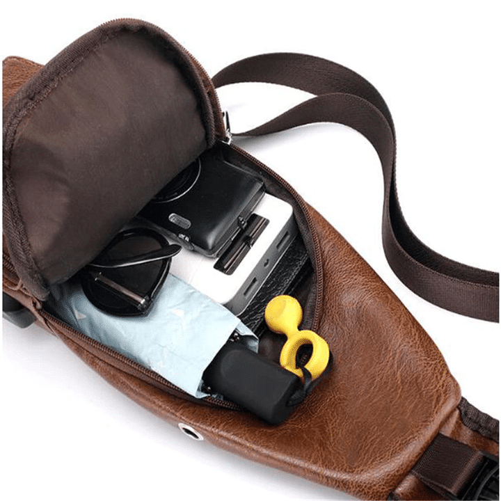 Crossbody Shoulder Bag with USB Charging