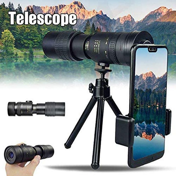 Mobile Phone Lens - 4K 10-300X40mm Super Telephoto Zoom Monocular Telescope