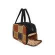 Brown And Beige Checker Style Fitness Bag