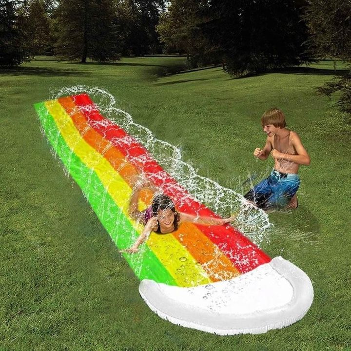 Rainbow Lawn Water Slip N Slide