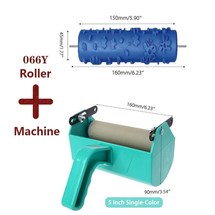 Roller And Patterned Paint Machine Wall Tools 5 Rubber Roller Brush Tool Set 3D Pattern Wallpaper