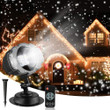 Christmas Falling Snow Flake Led Light Projector For Outdoor And Indoor