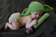 Baby Yoda Hat Beanie Newborn Boy Cartoon Costume For 0 - 6 Month Old.