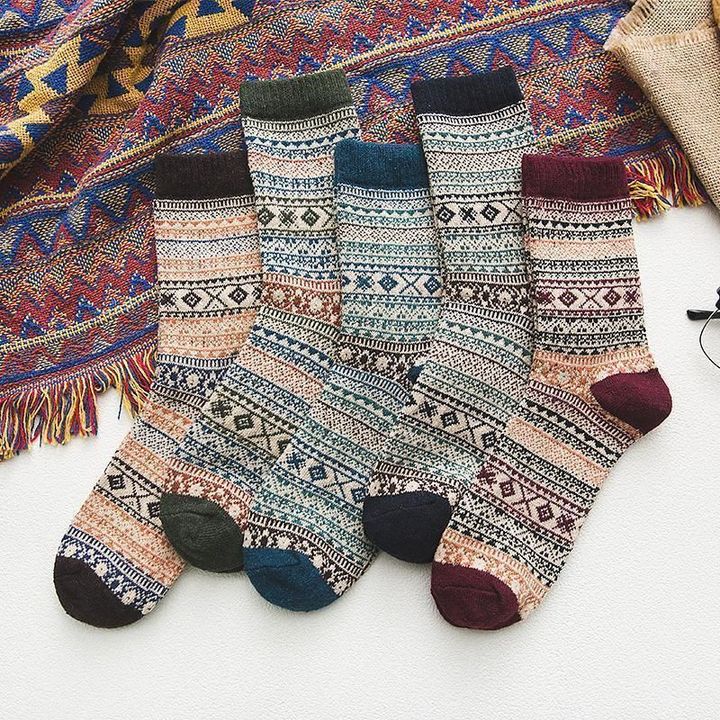 5 Pair Of Norwegian Winter Socks