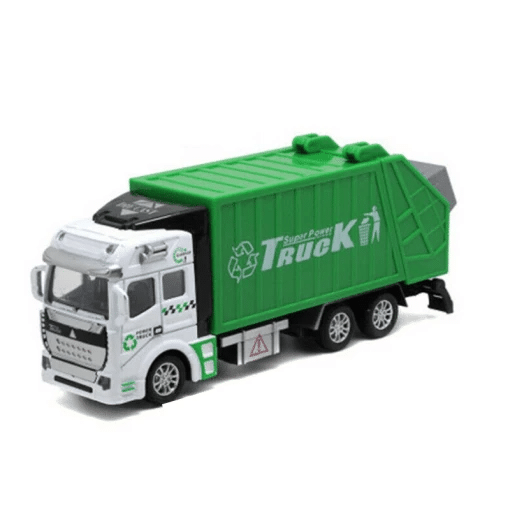 Garbage Truck Toy Friction-Powered Waste Management Recycling Truck Toy Set