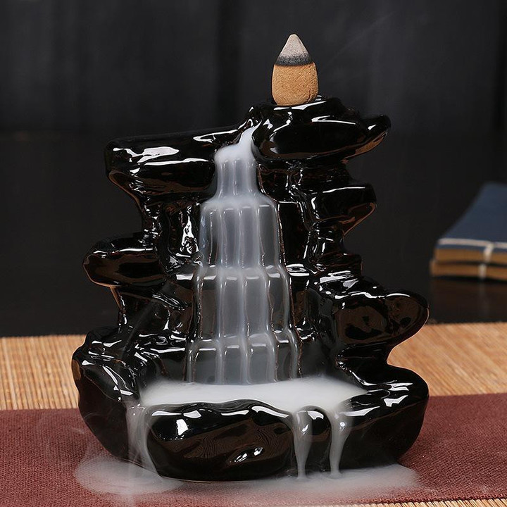 The Multi Layer Waterfall Aromatherapy Waterfall Incense Burner For Gift Home And Office With 20