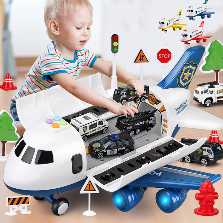 Extra Large Airplane Vehicle Play Sets Police Construction Or Fireman Toys