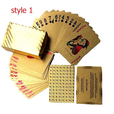 Waterproof Golden Playing Durable Cards