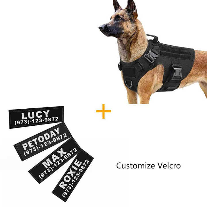 Suit Tactical Dog Harness For Medium Large Dogs Customize Velcro