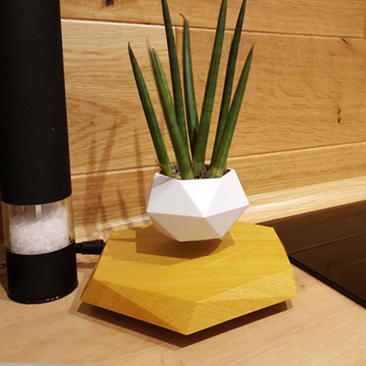 Floating Magnetic Levitating Flower Pot Bonsai Air Plant Pot Planter Potted For Home Office Desk
