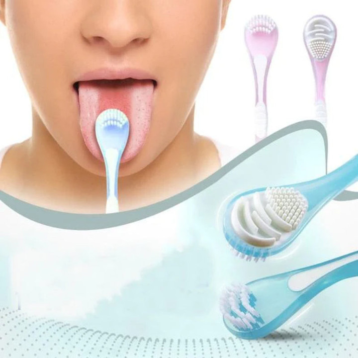 Double Side Tongue Cleaner Brush for Adults