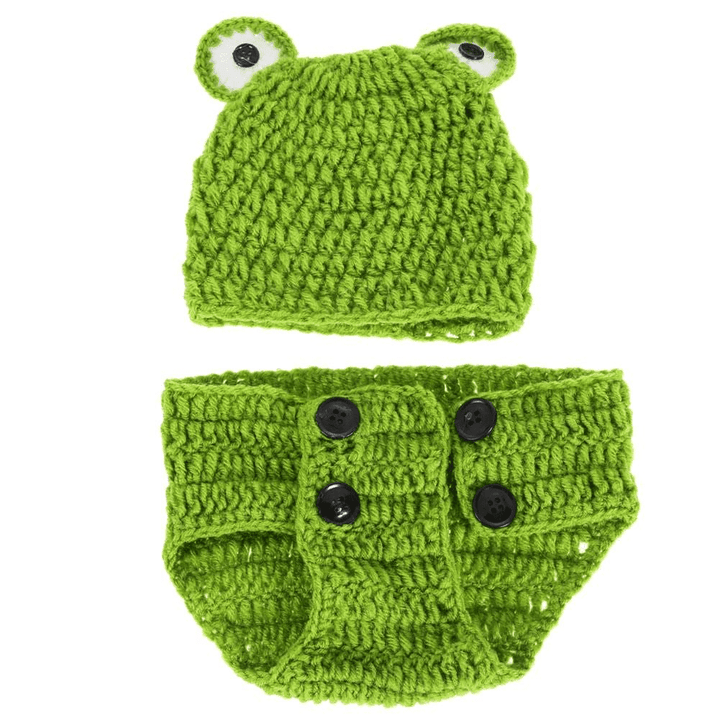 0-12 Months Frog Crochet Pattern Baby Beanie + Bloomer Set