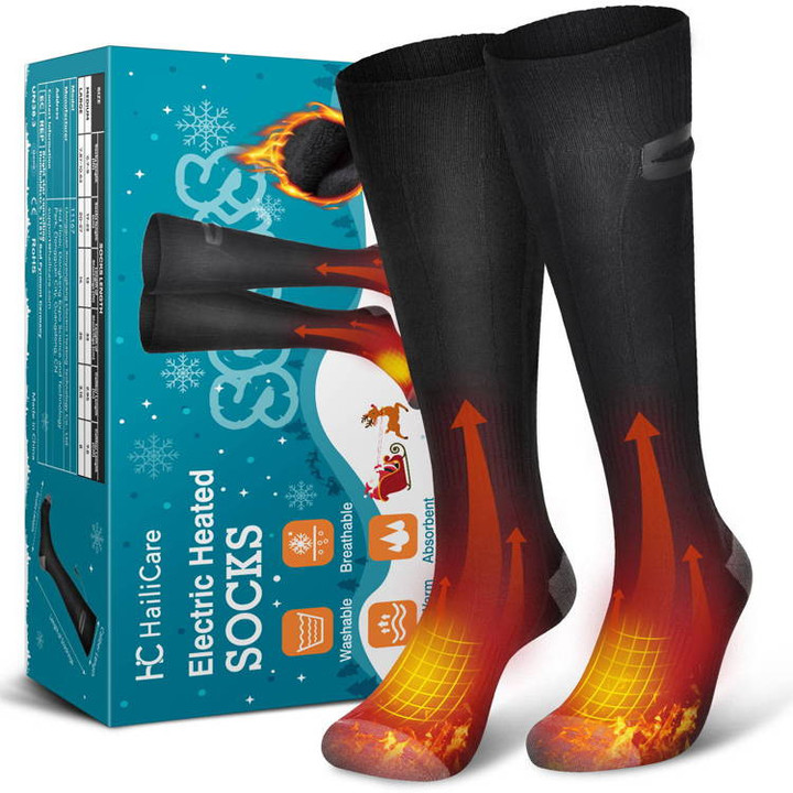 Rechargeable Heated Socks For Men And Women Electric Socks With 3 Settings