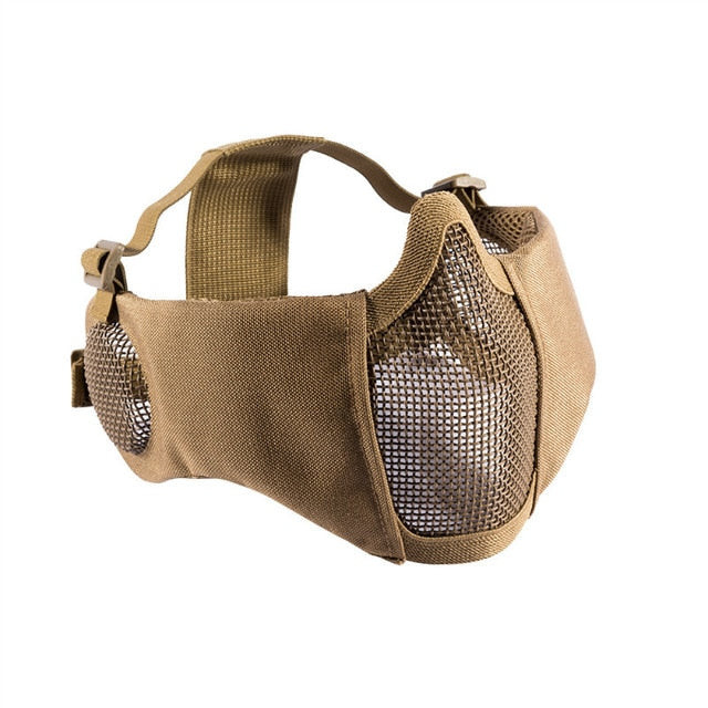 Tactical Foldable Mesh Mask With Ear Protection