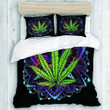 Weed Cannabis Leaf Mandala  Bed Sheets Spread  Duvet Cover Bedding Sets