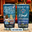 Hippie Bestie Moon Child Personalized Stainless Steel Tumbler Cup