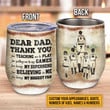 Personalized Baseball Dad And Child Thank You Dad Custom Wine Tumbler