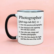Photographer Definition Accent Mug, Photographer Thank You Gift, Gifts For Photographer, Gifts For Her Gifts For Him