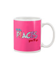 Oh The Place You Go, Colors The Words In Pink Mugs Ceramic Mug 11 Oz 15 Oz Coffee Mug