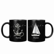 Personalized Anchor Sailboat Coffee Mug, Custom Black Coffee Cup, Anchor Sailboat Cocoa Cup, Birthday Gift For Men, Men Coffee Mug, Christmas Gift For Family And Friends, 11oz 15oz Ceramic Mug