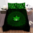 Green Cannabis Mandala  Bed Sheets Spread  Duvet Cover Bedding Sets Perfect Gifts For Canabis Lover Gifts For Birthday Christmas Thanksgiving