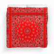Red Bandana Duvet Cover Bedding Set