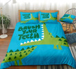 Cartoon Crocodile Message Brush Your Teeth For Kids  Bed Sheets Spread  Duvet Cover Bedding Sets