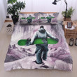 Green Snowboarding Snowboarder  Bed Sheets Spread  Duvet Cover Bedding Sets Perfect Gifts For Snowboarding Lover Gifts For Birthday Christmas Thanksgiving