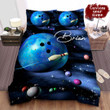 Personalized Bowling Ball & Pin Planets In Space Bed Sheets Spread  Duvet Cover Bedding Sets