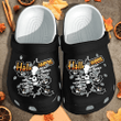 Skeleton Tattoo On Night With Bats Classic Clogs Shoe, Gift For Lover Skeleton Tattoo Classic Clog Comfy Footwear