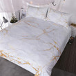 Gold And White Marble  Bed Sheets Spread  Duvet Cover Bedding Sets