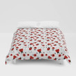 Red Ladybug Floral Pattern  Bed Sheets Spread  Duvet Cover Bedding Sets