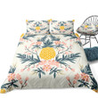 Tropical Flower And Pineapple Bed Sheets Spread Comforter Duvet Cover Bedding Sets
