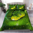Green Python Bedding Set Cotton Bed Sheets Spread Comforter Duvet Cover Bedding Sets